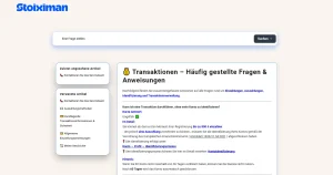 Zahlungsbereich von Stoiximan mit Angaben zu Einzahlungsarten